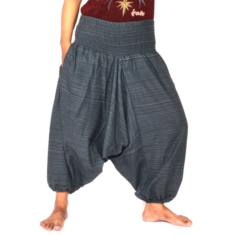 Short harem pants pants cotton mix - grey