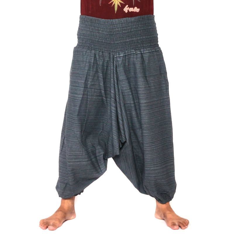 Short harem pants pants cotton mix - grey
