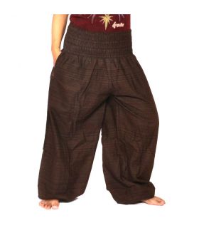 harem pants high cut dark brown