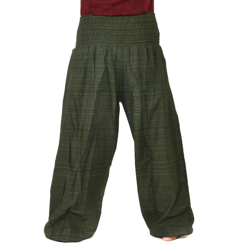 pantalon de harem coupe haute vert olive