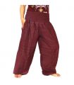 pantalon de harem coupe haute rouge