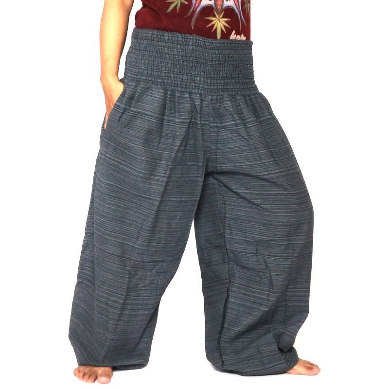 pantalon de harem coupe haute gris