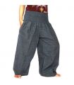 pantalon de harem coupe haute gris