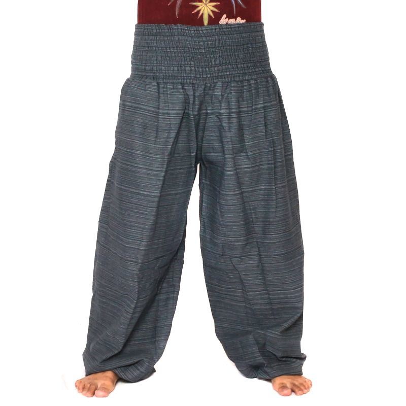 pantalon de harem coupe haute gris