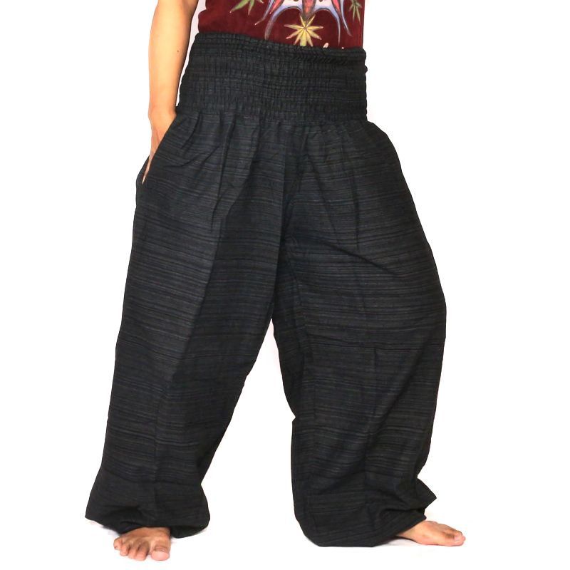 harem pants high cut black