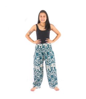Harem pants elephant, green, black, red, navy blue