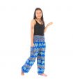 Haremshose Elefant Paisley, orange, rot, blau, dunkelblau violett