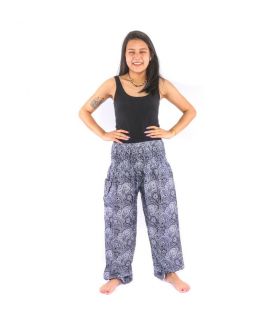 Sarouel Paisley, rouge foncé, bleu marine, olive