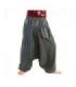 Harem pants ethno embroidery cotton mix