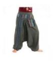 Harem pants ethno embroidery cotton mix