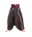 Harem pants ethno embroidery cotton mix