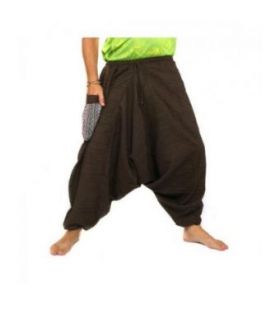 Harem pants cotton plain with embroidered side pocket