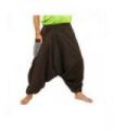 Aladinhose Baumwolle einfarbig mit bestickter Seitentasche