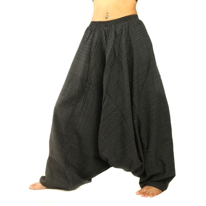 Harem pants cotton blend extra low cut