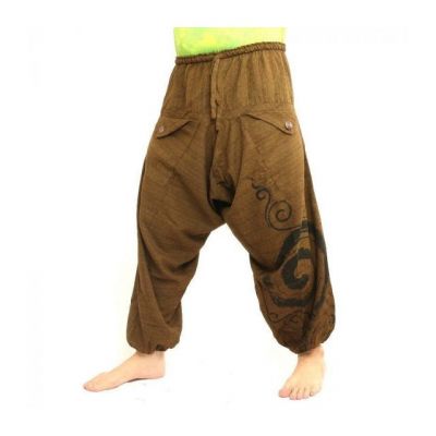 Harem pants boho chic spiral hand painted