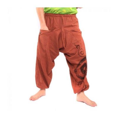 Harem pants boho chic spiral hand painted
