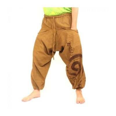 Harem pants boho chic spiral hand painted