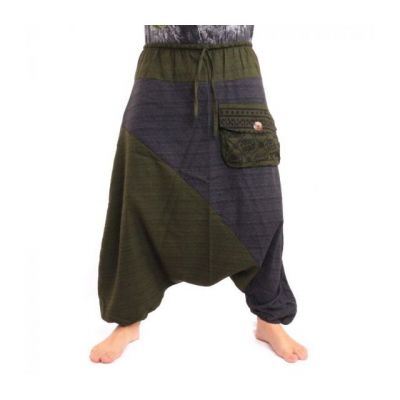 Aladinhose zweifarbig mit großer Seitentasche