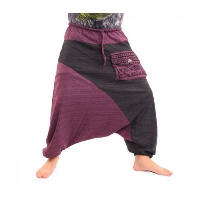 Aladinhose zweifarbig mit großer Seitentasche