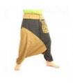 Aladinhose zweifarbig mit großer Seitentasche