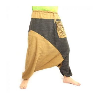 Aladinhose zweifarbig mit großer Seitentasche
