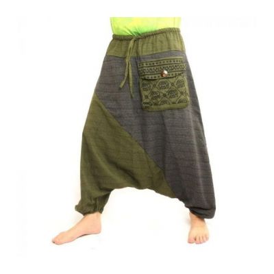 Aladinhose zweifarbig mit großer Seitentasche