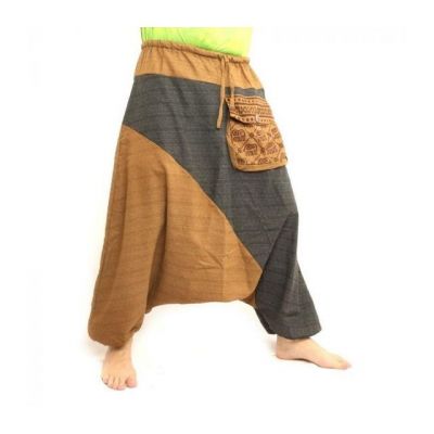 Aladinhose zweifarbig mit großer Seitentasche