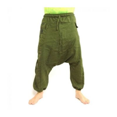 Aladin Hippie Hose mit Floral Design Om Aufdruck