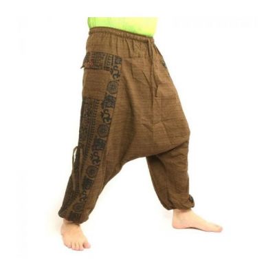 Aladin Hippie Hose mit Floral Design Om Aufdruck