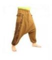 Aladin Hippie Hose mit Floral Design Om Aufdruck