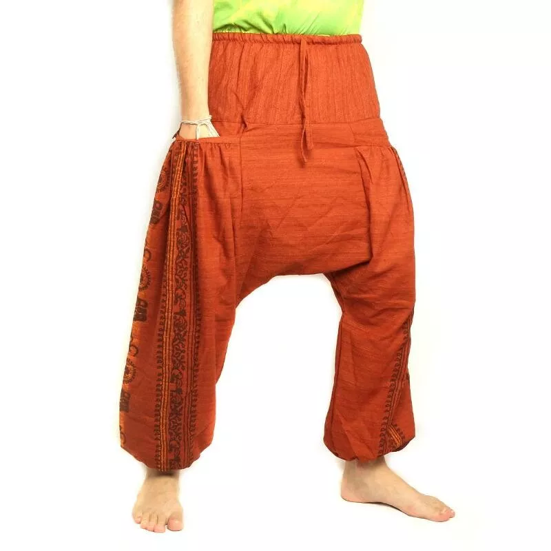 ॐ Aladinhose mit Sanskrit Symbolen Baumwoll-Mischung