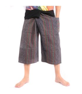 Kurze Thai Fischerhose handbemahlt "Candle Writing"