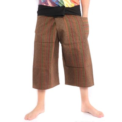 Short Thai fishing pants hand painted "Candle Writing