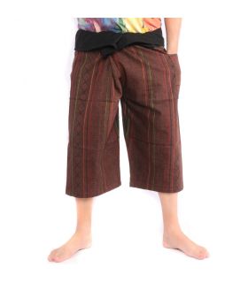 Kurze Thai Fischerhose handbemahlt "Candle Writing"