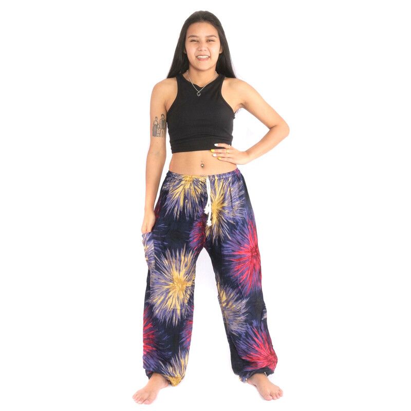 Thai Hose Jogger orientalisches Feuerwerk