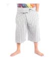 Thai Fischerhose Capri Länge Leinen