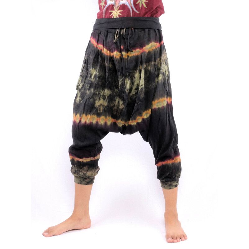 3/5 Aladinhose Caprihose Batik