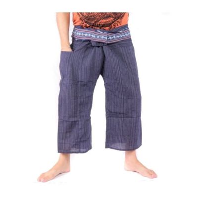 Thai fishing pants with pattern braid - cotton