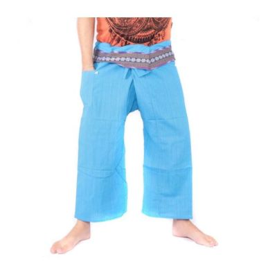 Thai fishing pants with pattern braid - cotton