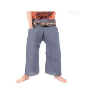Pantalon pêcheur thaïlandais avec bordure de motif - coton