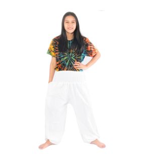 Sarouel confortable en coton blanc