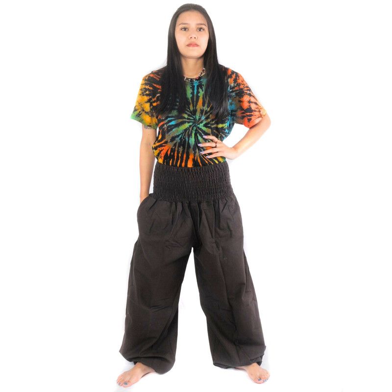 Harem pants high cut brown