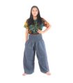 pantalon de harem gris coupe haute