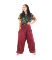 harem pants high cut red