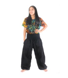 harem pants high cut black