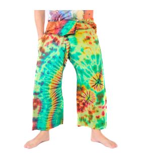 Pantalon de pêcheur thaïlandais "Mudmee" Batik