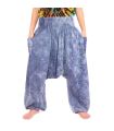 Japanische Haremshose Aladinhose "Stonewashed" - bequem, trendy und vielseitig kombinierbar in Einheitgröße.