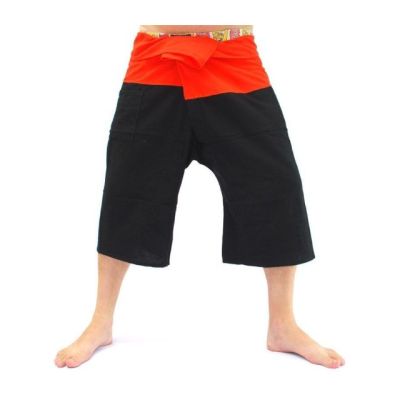 3/5 Thai fisherman pants - two-tone - cotton
