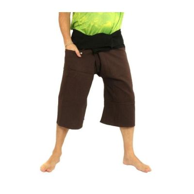 3/5 Thai fisherman pants - two-tone - cotton