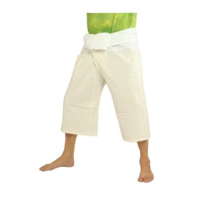 3/5 Thai fisherman pants - two-tone - cotton